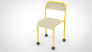 school chair with epp noise pads